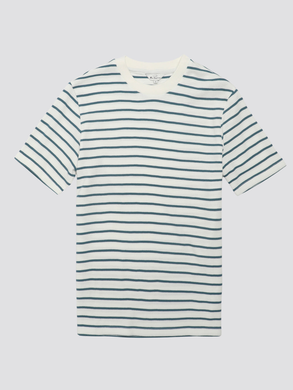 Ben Sherman Signature Waffle Stripe Tシャツ 白 | 506379-XUV