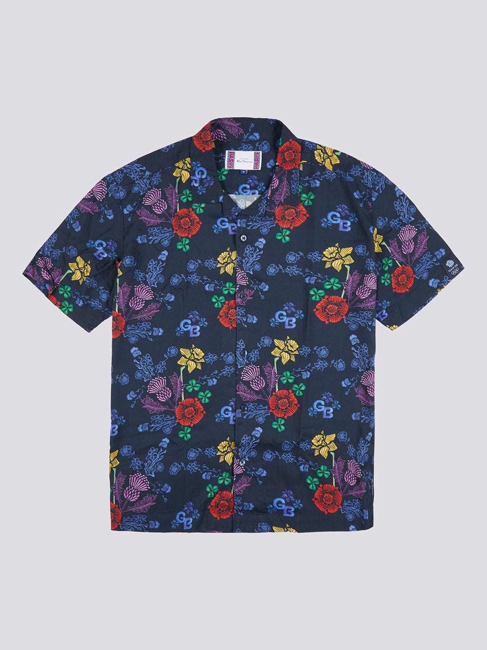 Ben Sherman Team GB Floral シャツ ネイビー | 791256-HBM