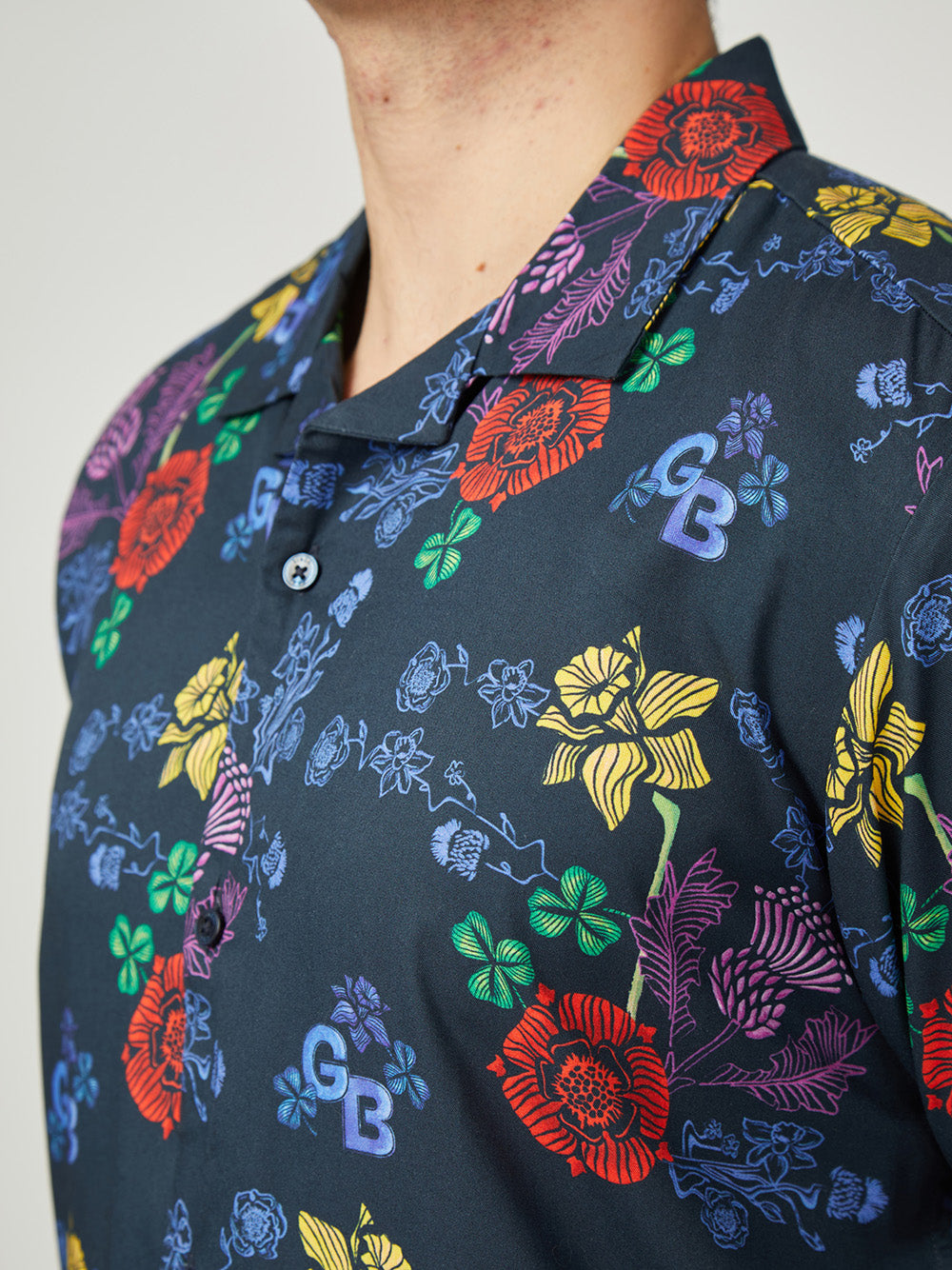 Ben Sherman Team GB Floral シャツ ネイビー | 791256-HBM