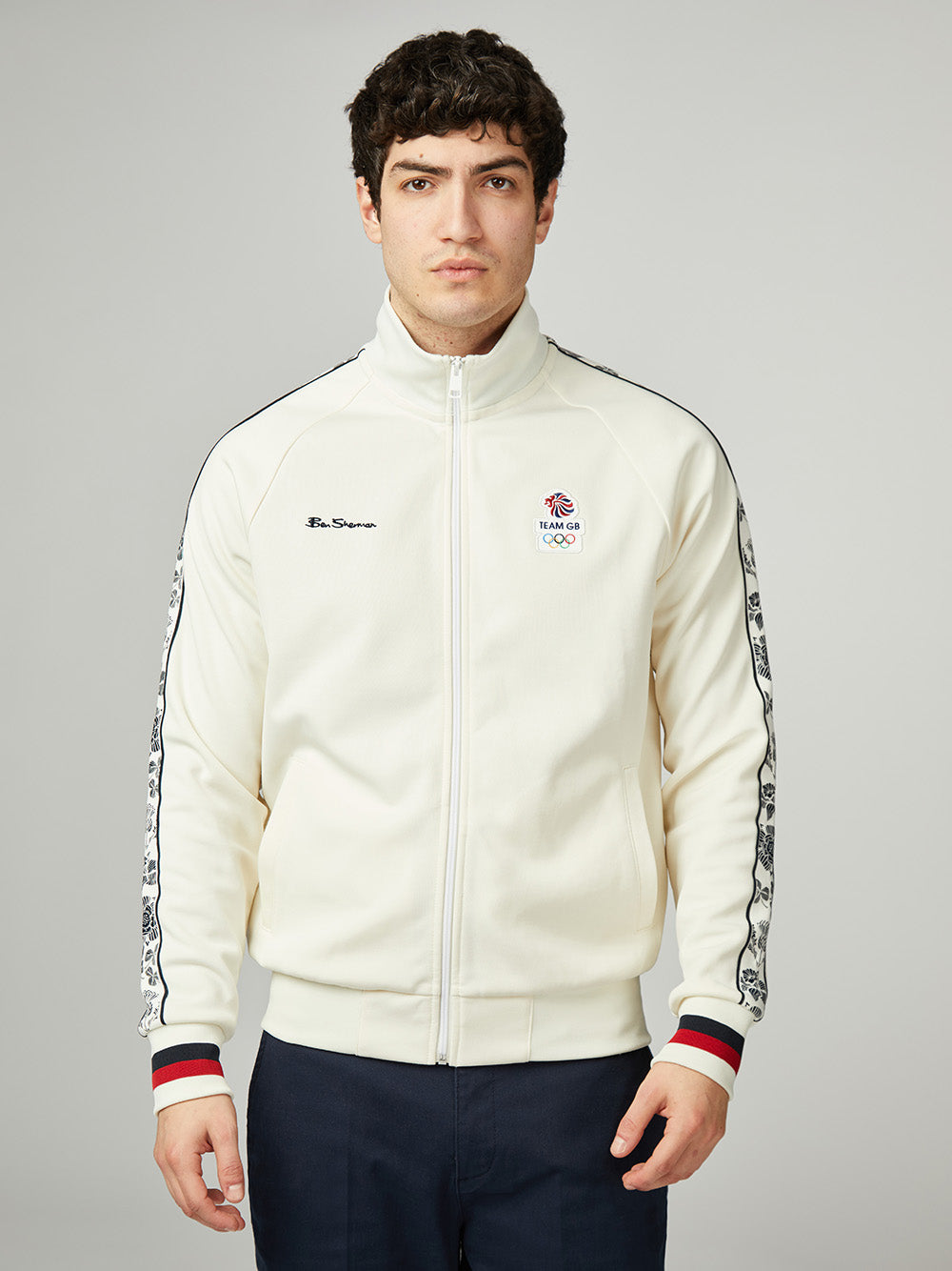 Ben Sherman Team GB Taped Track Top ジャケット 白 | 865732-SWK