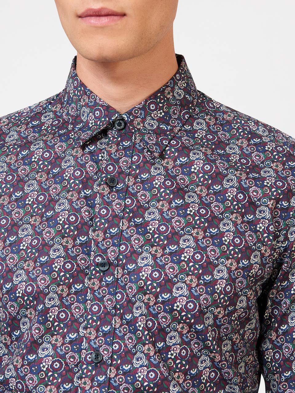 Ben Sherman Winter Floral シャツ 紫 | 135048-IQT